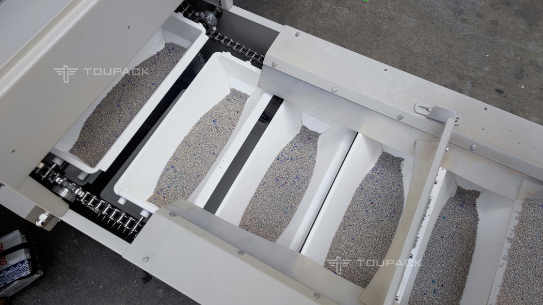 곤포기를 충전하는 자동 4KG 10KG 18KG 낟알 14 머리 가중기 고양이 쓰레기 주머니