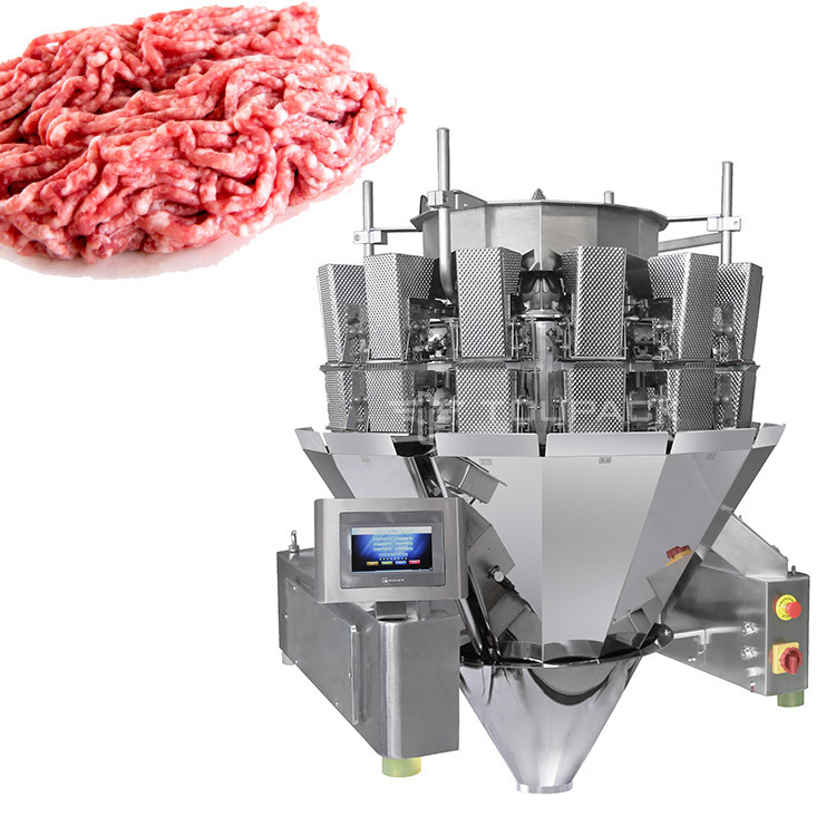 14 헤드 스루브 웨이거 2.0KW 410kg 마른 돼지고기 신선한 고기 가량 및 포장 기계