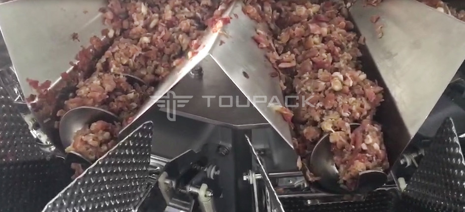 14 헤드 스루브 웨이거 2.0KW 410kg 마른 돼지고기 신선한 고기 가량 및 포장 기계