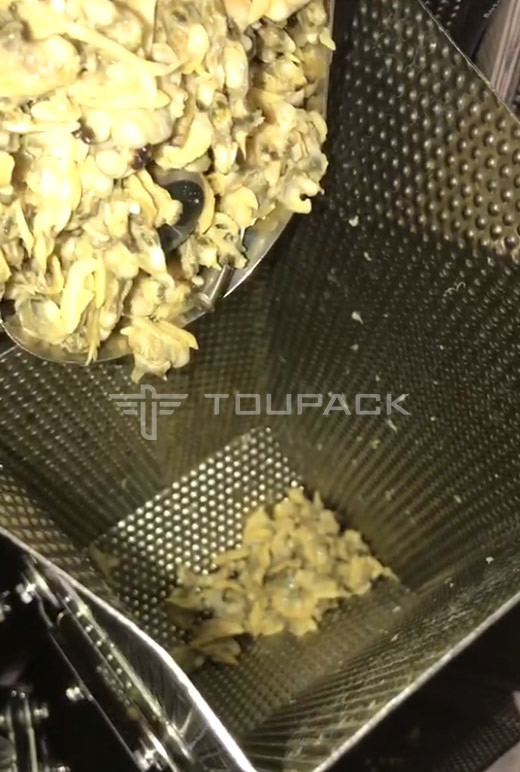 자동 무게 채우기 및 밀폐기 기계 병 캔 10-500g 캔 달팽이 고기