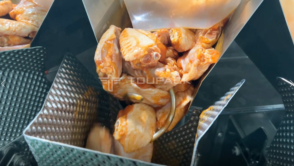 자동 나사 피더 조합 가중기 채우기 끈적 음식 육류 마린 치킨 날개 다목 가중기