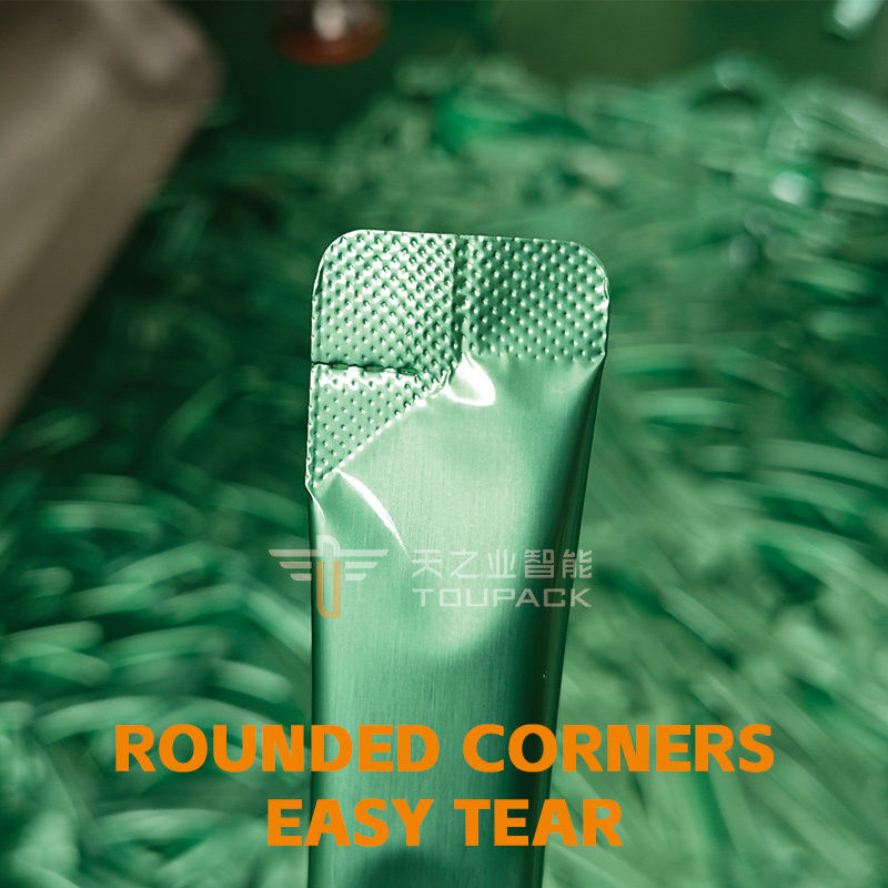 완전 자동 Vffs 케첩 포장 및 충전 기계 다중 트랙 수직 4면 씰 파우치 토마토 소스 포장 기계