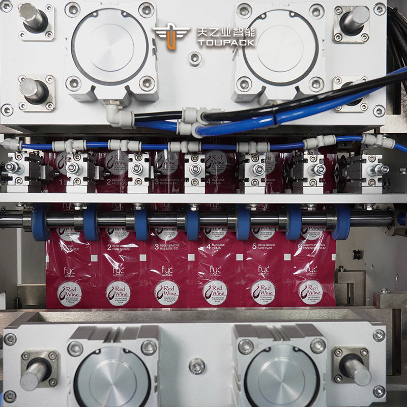자동 포도당 젤 음료 액체 불규칙 모양 스틱 파우치 백 포장 기계 수직 4면 씰 파우치 토마토 소스 포장 기계