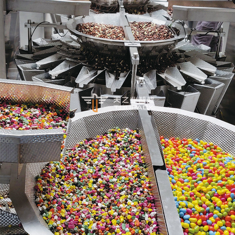 자동 서지 포지 도이팩 무게 포장 곡물 땅콩 캐시류 견과류 멀티 헤드 웨이저 채우기