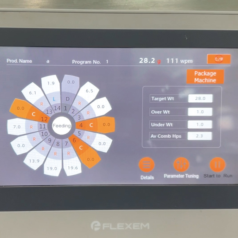 고품질 수직 자동 양적 입자 간식 식품 밀폐 채우기 포장 VFFS 가중 및 포장 기계