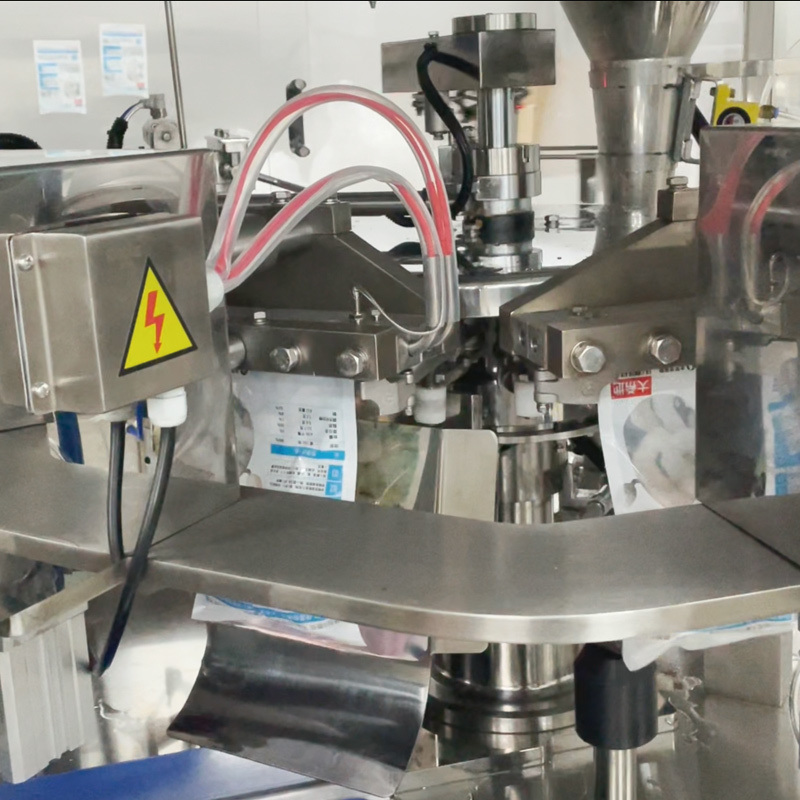 식품 등급 자동 진공 냉동 식품 파우치 포장기 새우 오징어 링 백 멀티헤드 계량 충전 포장기