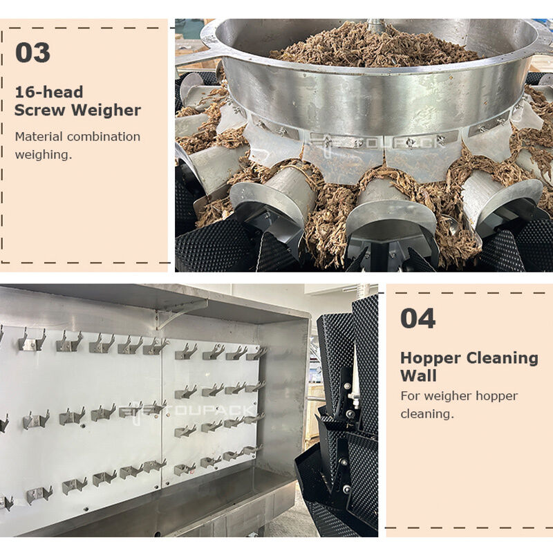 스크류 공급 방식의 자동 트레이 포장 라인 (육류, 샐러드, 즉석 식품용)