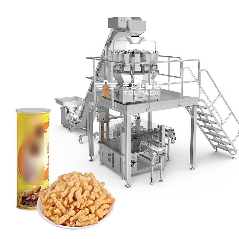 Automatic Snack Can Filling Machine for Puffed Snacks Paper Can & PET Jar Packaging Line