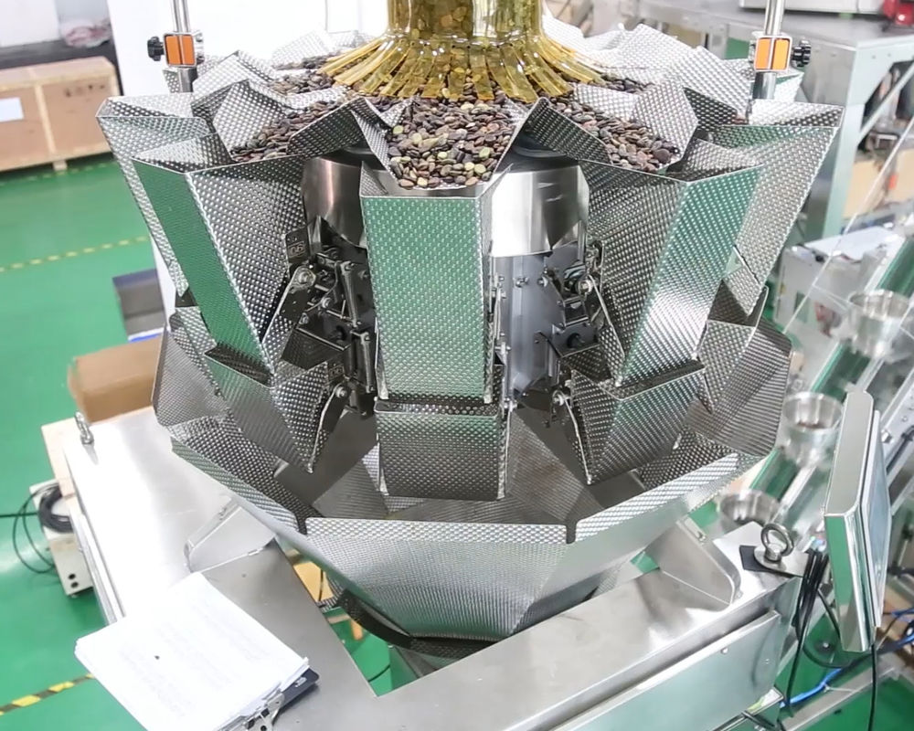 소금 설탕과 같은 작은 메시 물자를 위한 10개의 호퍼 0.5L 1.2L 선형 계량기 기계