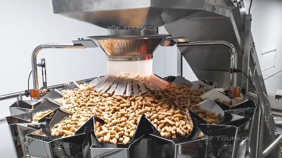 팁 수직 칭량 곤포기 2.5 킬로그램 땅콩 캐슈 넛 패키징 머신을 견디세요