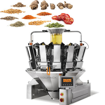 향신료 가루 땅 향신료 14 머리 가중기 포장 기계 수직 밀폐 포장 기계