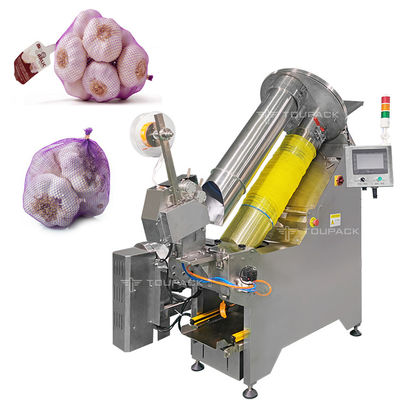 자동 Walnut Net Bag Clipping Packaging Machine 마늘 망 가방 포장 기계