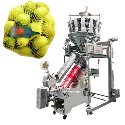 완전 자동 양파 망 가방 포장 라인 마늘 망 가방 절단 기계