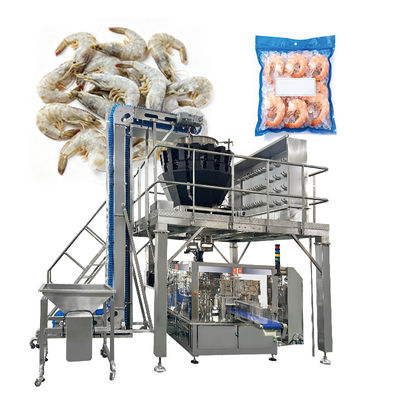 1kg 2kg 닭고기 가금류 너겟 날개 고기 사전 제작 파우치 멀티헤드 계량기 스탠드업 파우치 회전식 충전 밀봉 포장기
